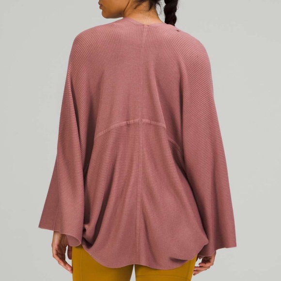 Lululemon Cashlu Knit Textured Wrap Spiced Chai M/L - Picture 2 of 9